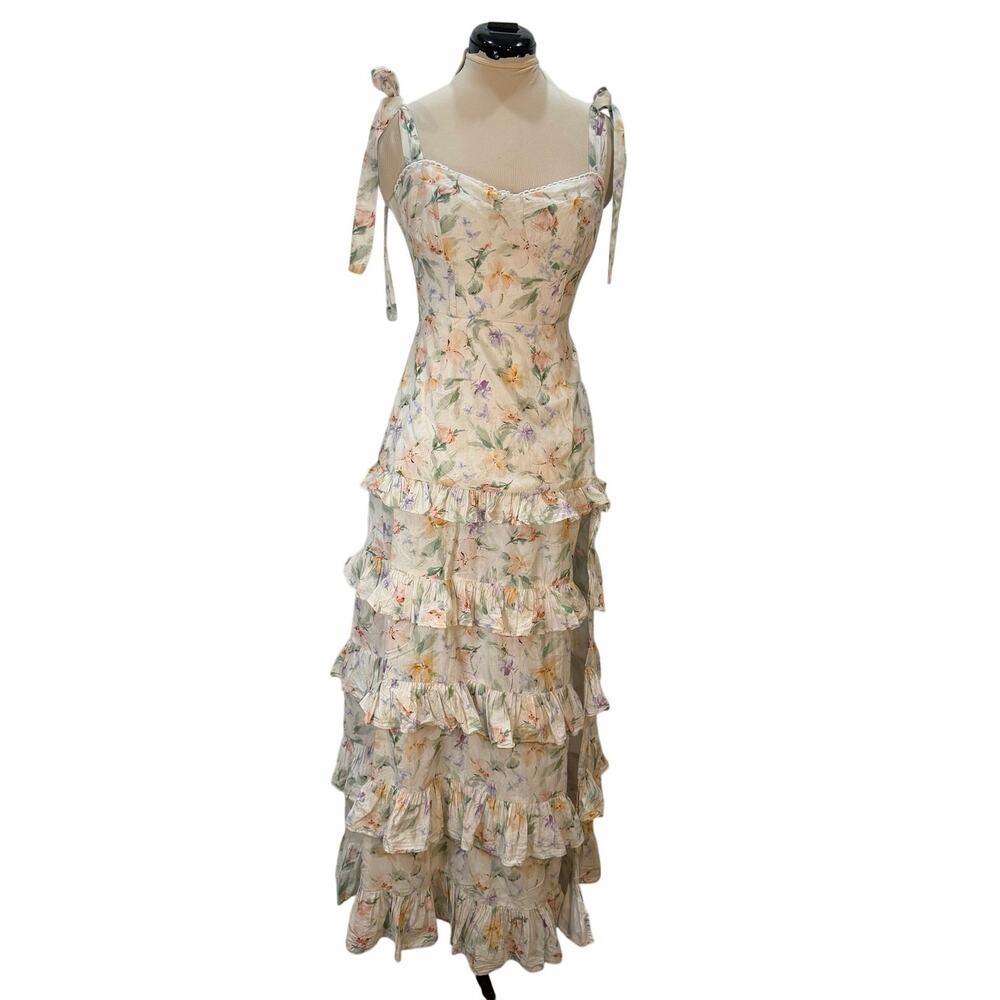 Mable Floral Tiered Ruffle Maxi | Wedding Guest | Garden Party | Bridal | Size S - Picture 2 of 8